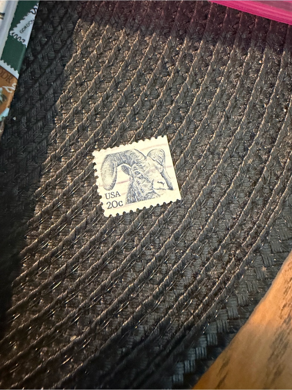 Vintage Ram 20 Cent Canceled Stamp